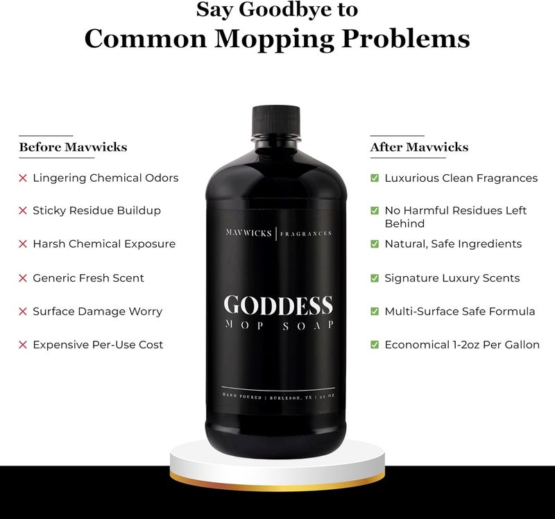 Mavwicks Fragrances - Luxury Mop Soap (Goddess) 32 Oz – Goddess Scented Floor Cleaner for Mopping – Pet Safe, Best Smelling Mop Detergent for All Surfaces - Image 2